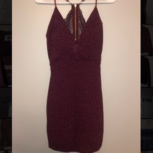 Shimmery Burgundy Dress